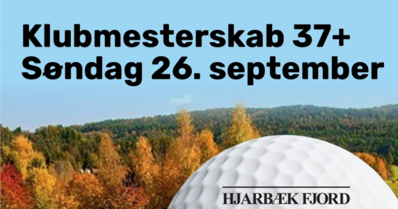 Husk klubmesterskab d. 26. og 27. sept.