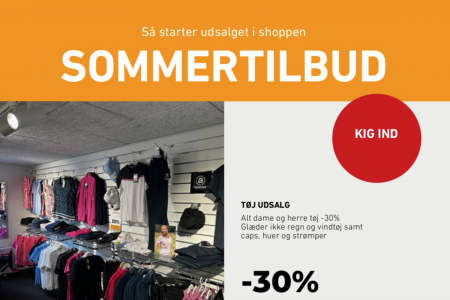 Sommerudsalg på golfudstyr