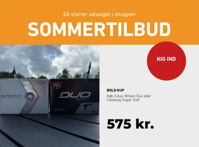 Sommerudsalg på golfudstyr