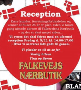 Falkevejs nærbutik fejrer jubilæum