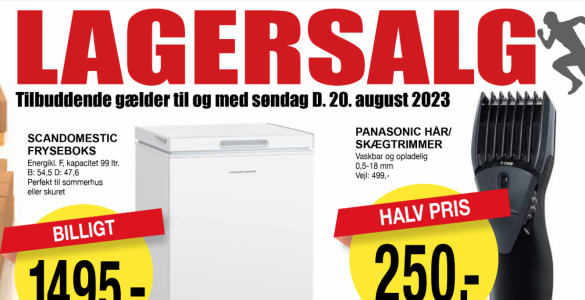 KÆMPE lagersalg - spar mange penge