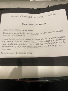Ronnie Min købmand i Løvel tager ansvar